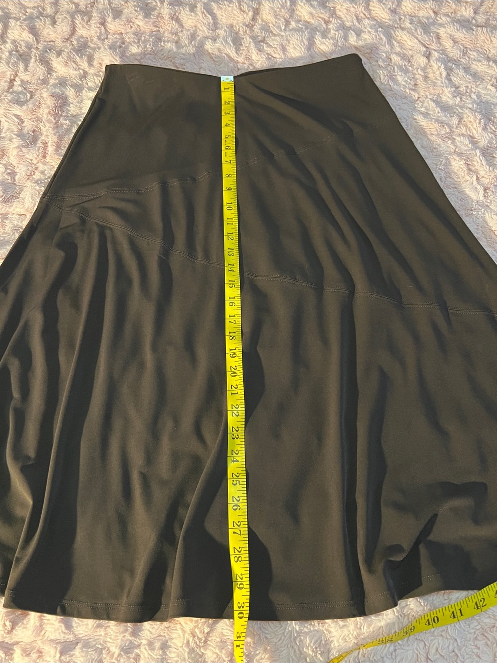 JM Collection Brown A-Line Midi Skirt - Picture 5 of 6